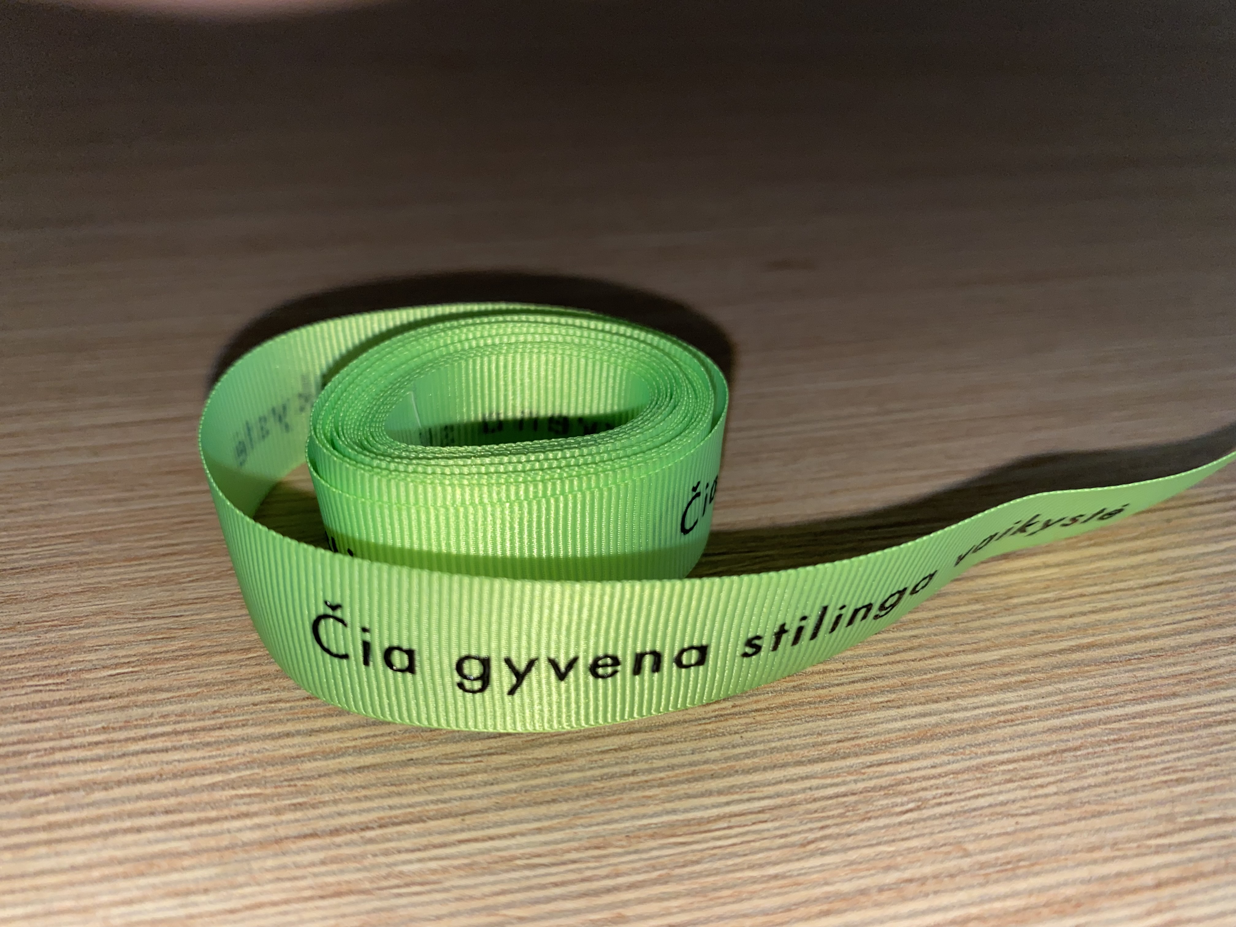 Decorating stain label tape with embossing