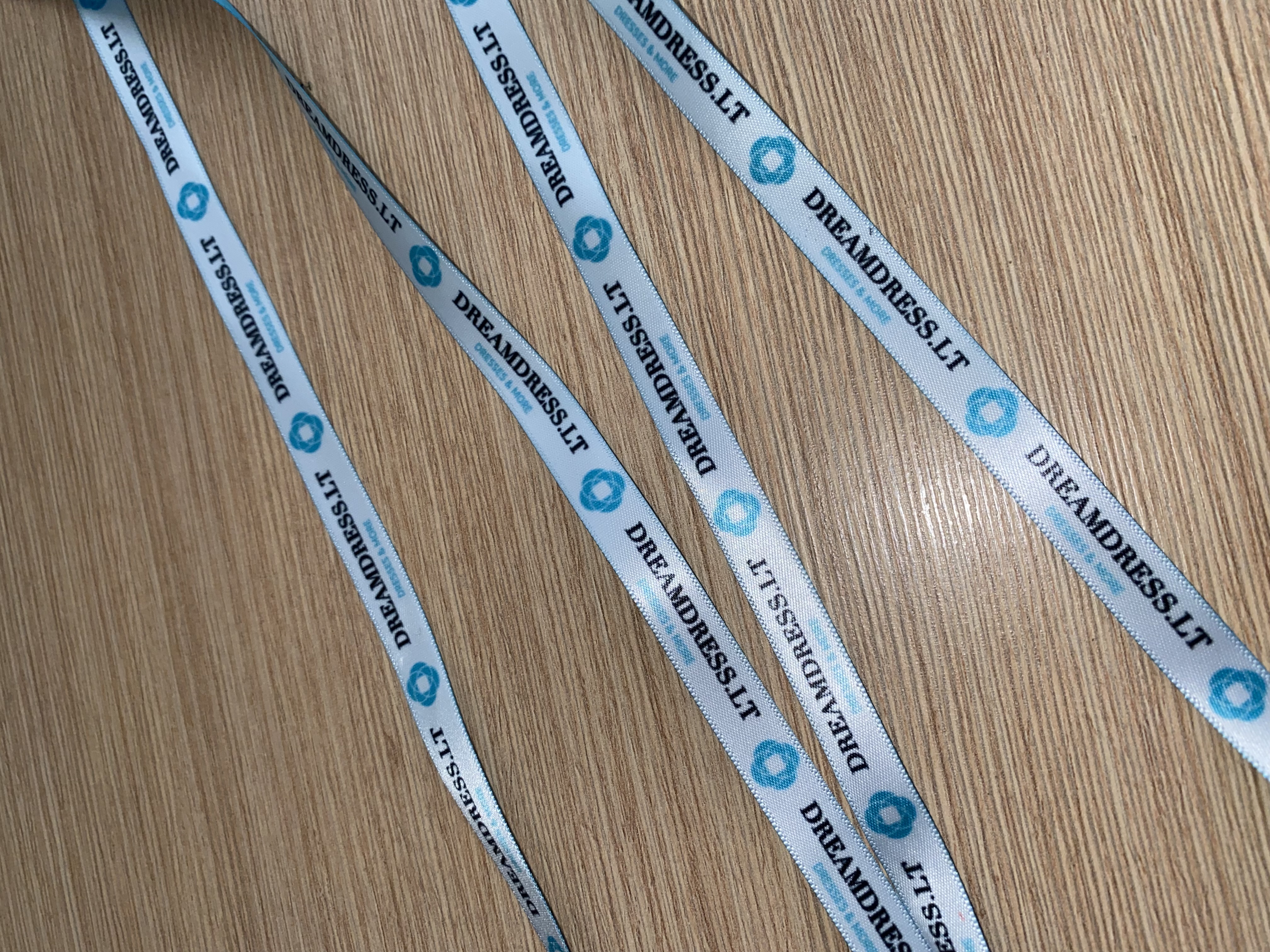 Decorating satin tape with print 10 mm