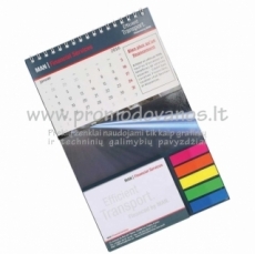 Stalinis kartono kalendorius 240 x 150 mm, kalendoriaus segimas spirale