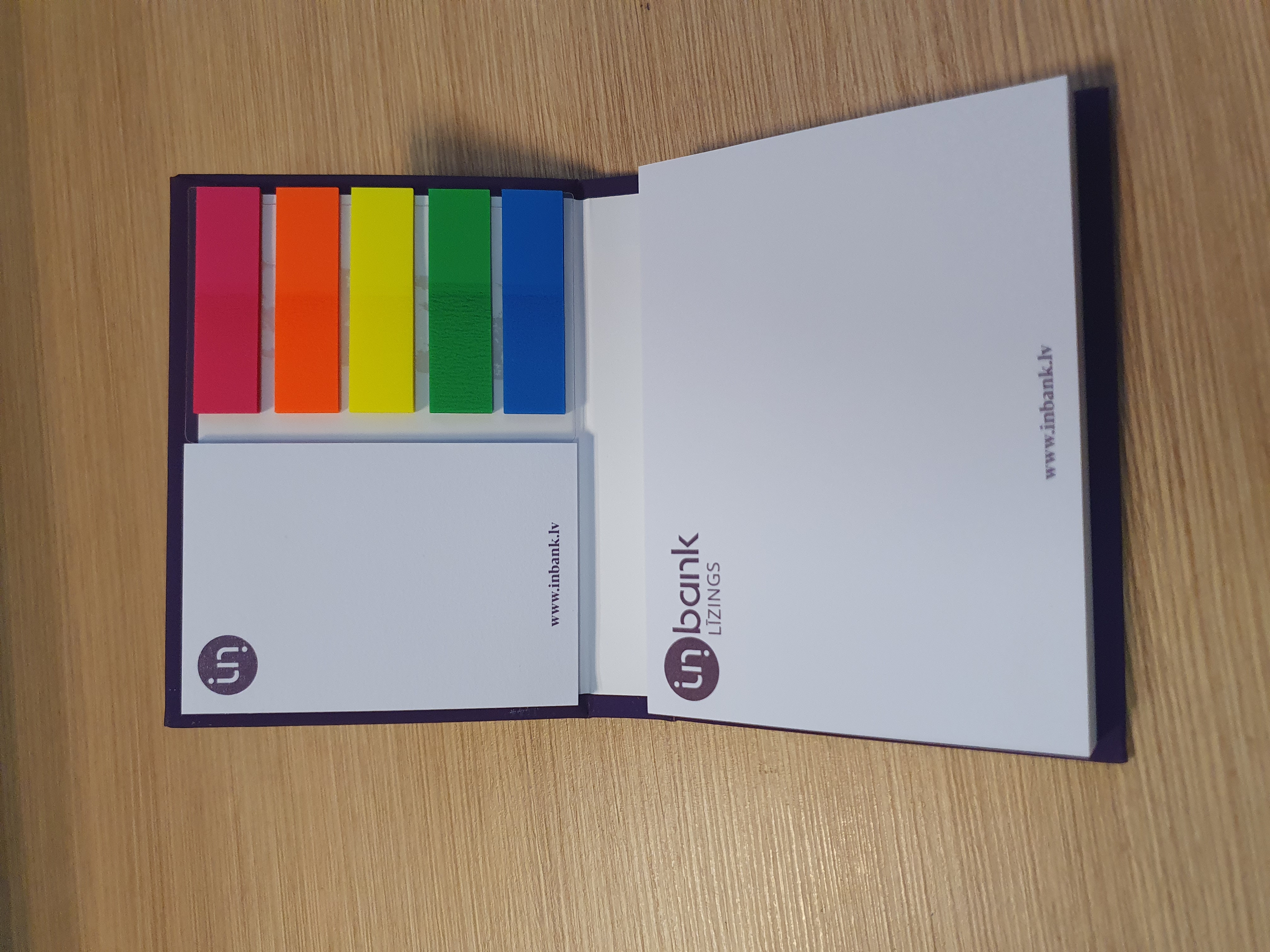 Adhesive note pads in hard cover books