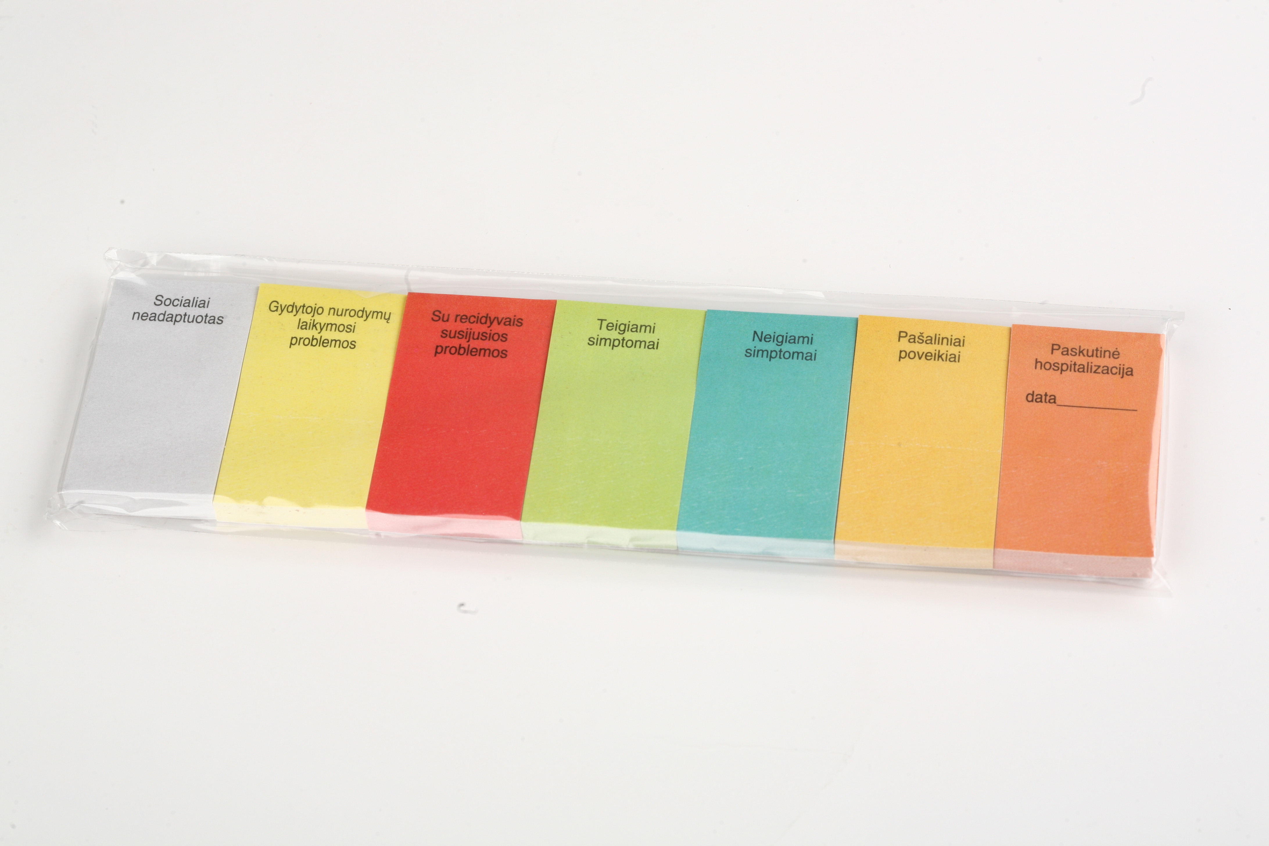 Adhesive note pads marks