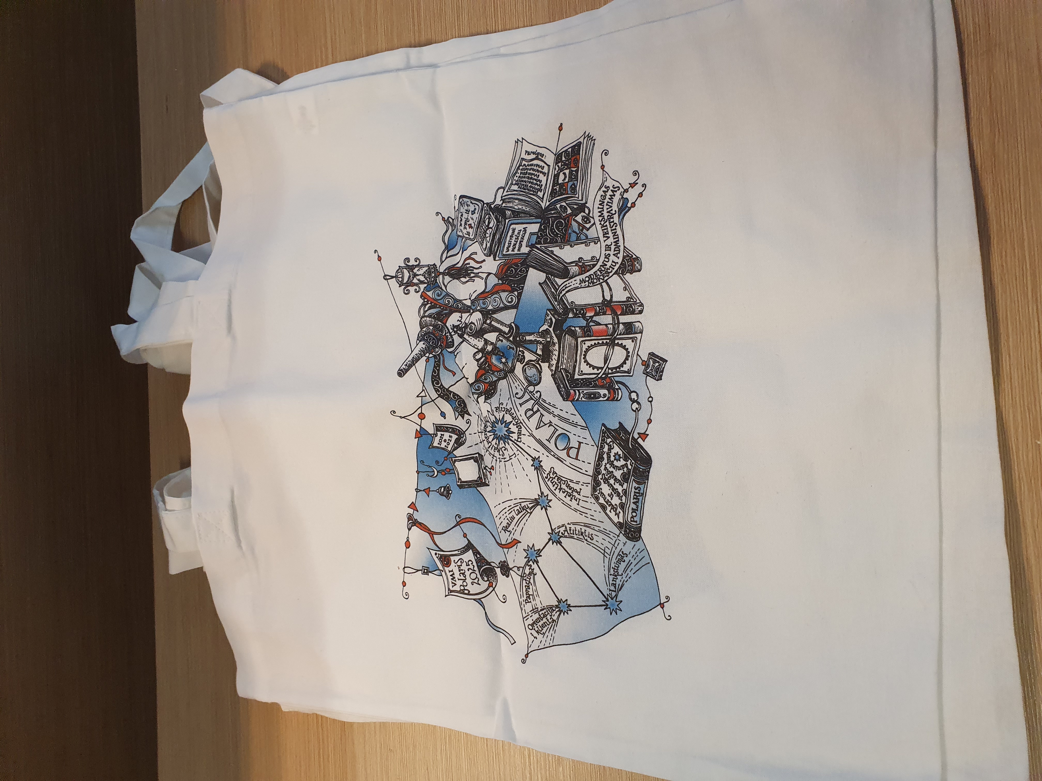 Cotton bag with long handles