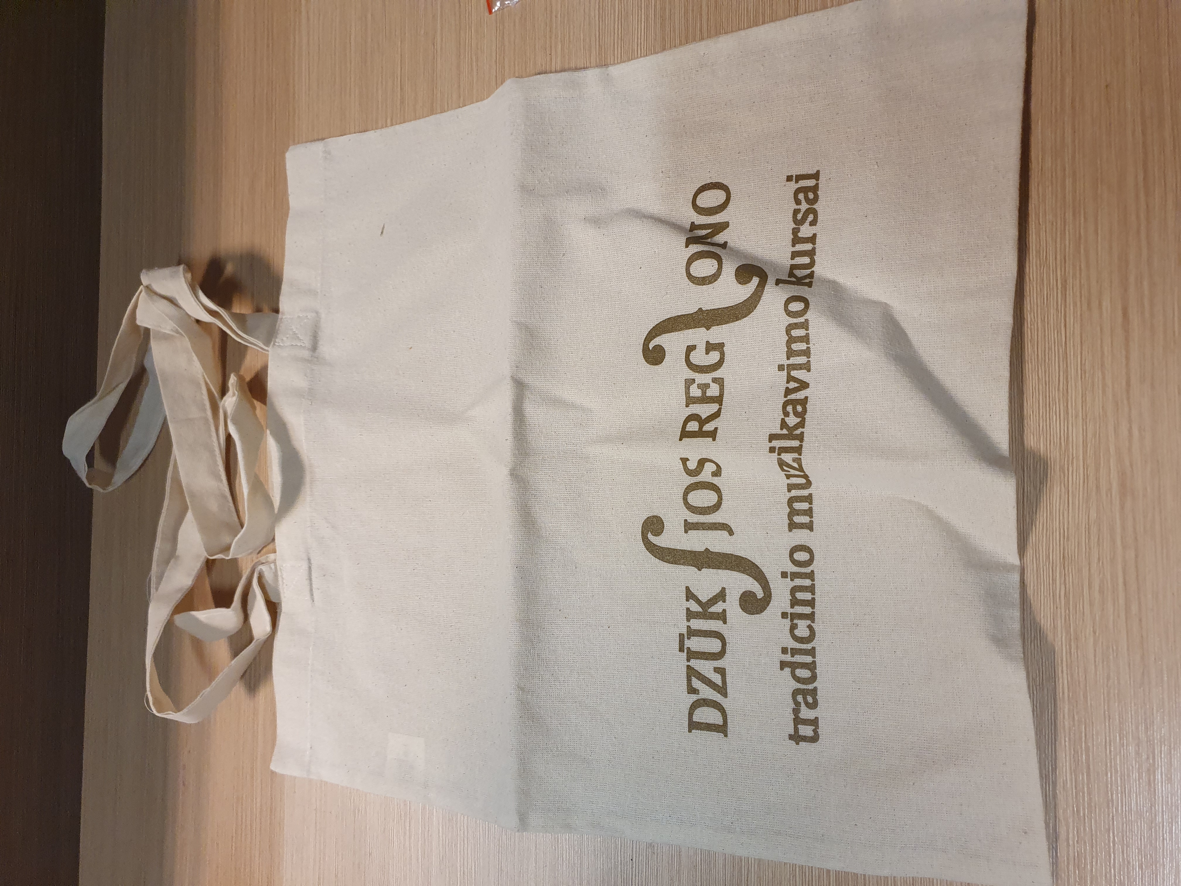 Cotton bag with long handles