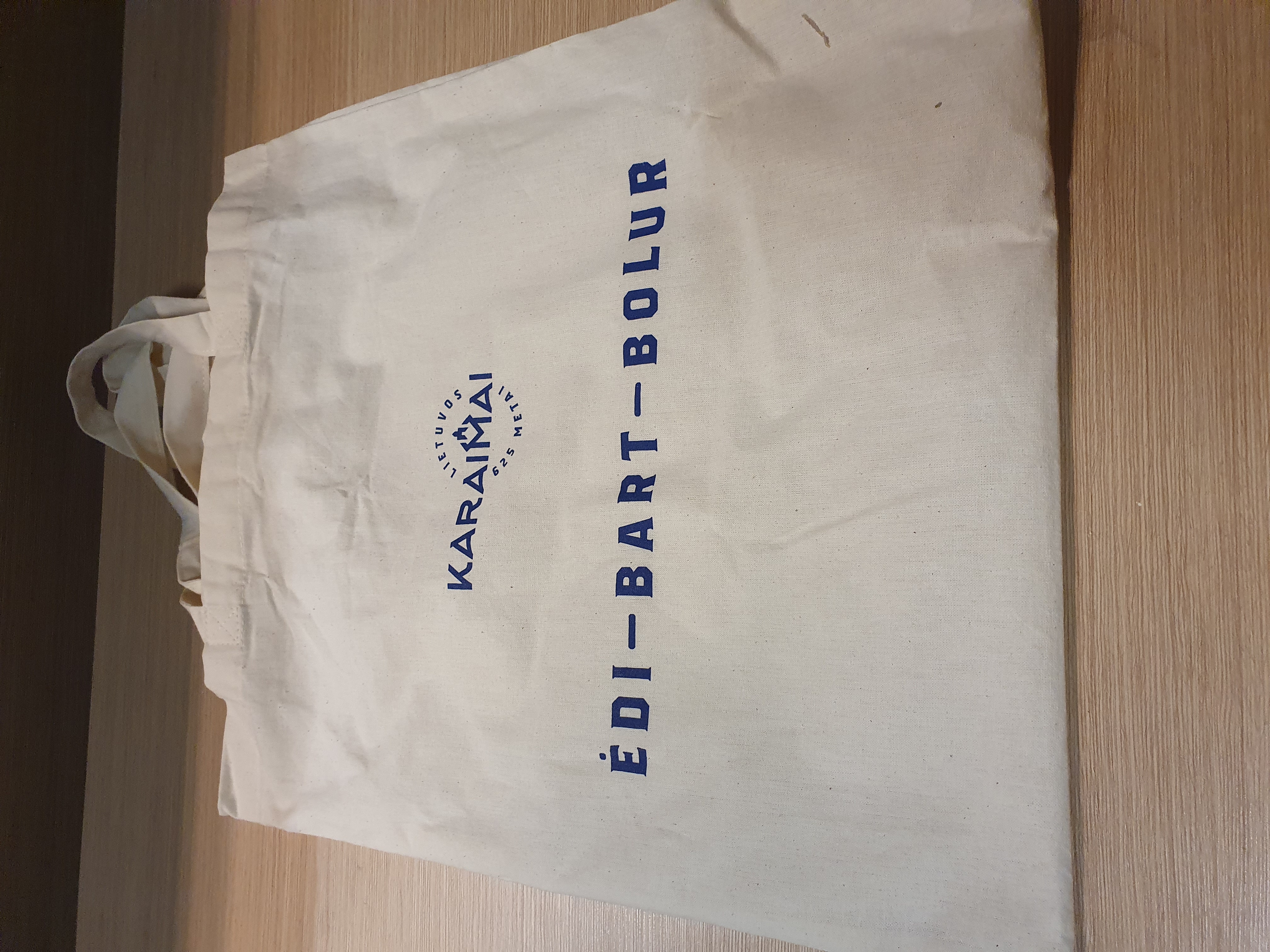 Cotton bag with long handles