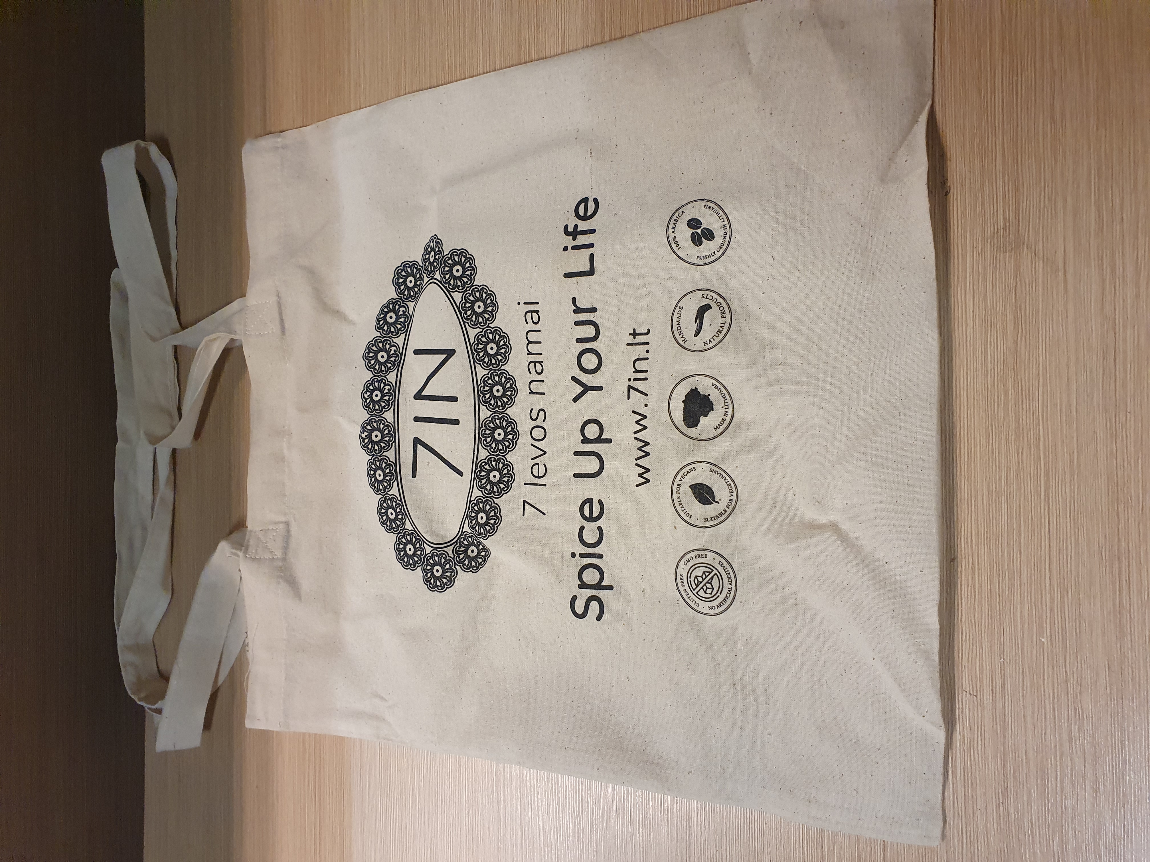 Cotton bag with long handles