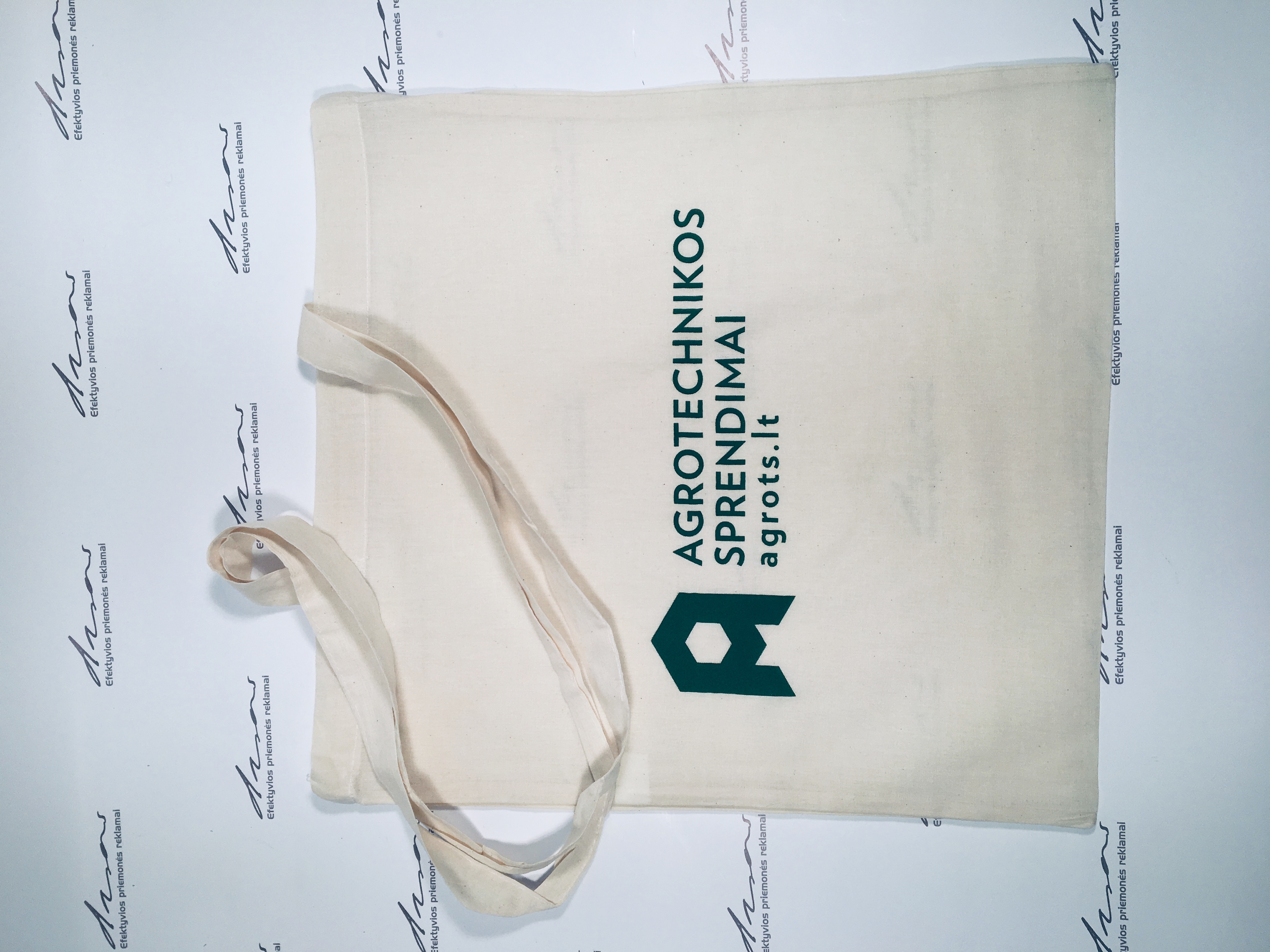 Cotton bag with long handles