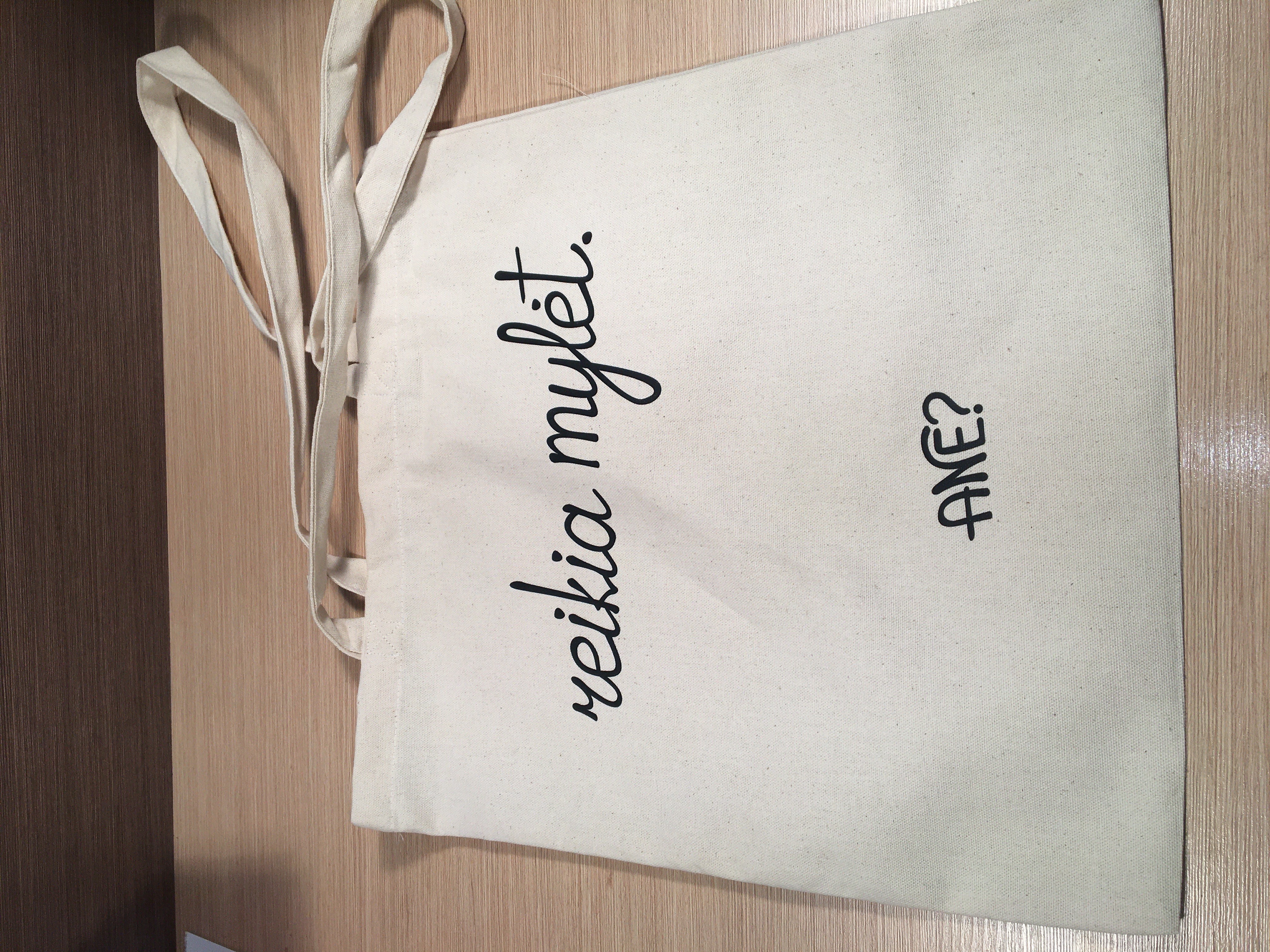 Cotton bag with long handles