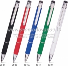 Metall rubberized ballpen ZOE