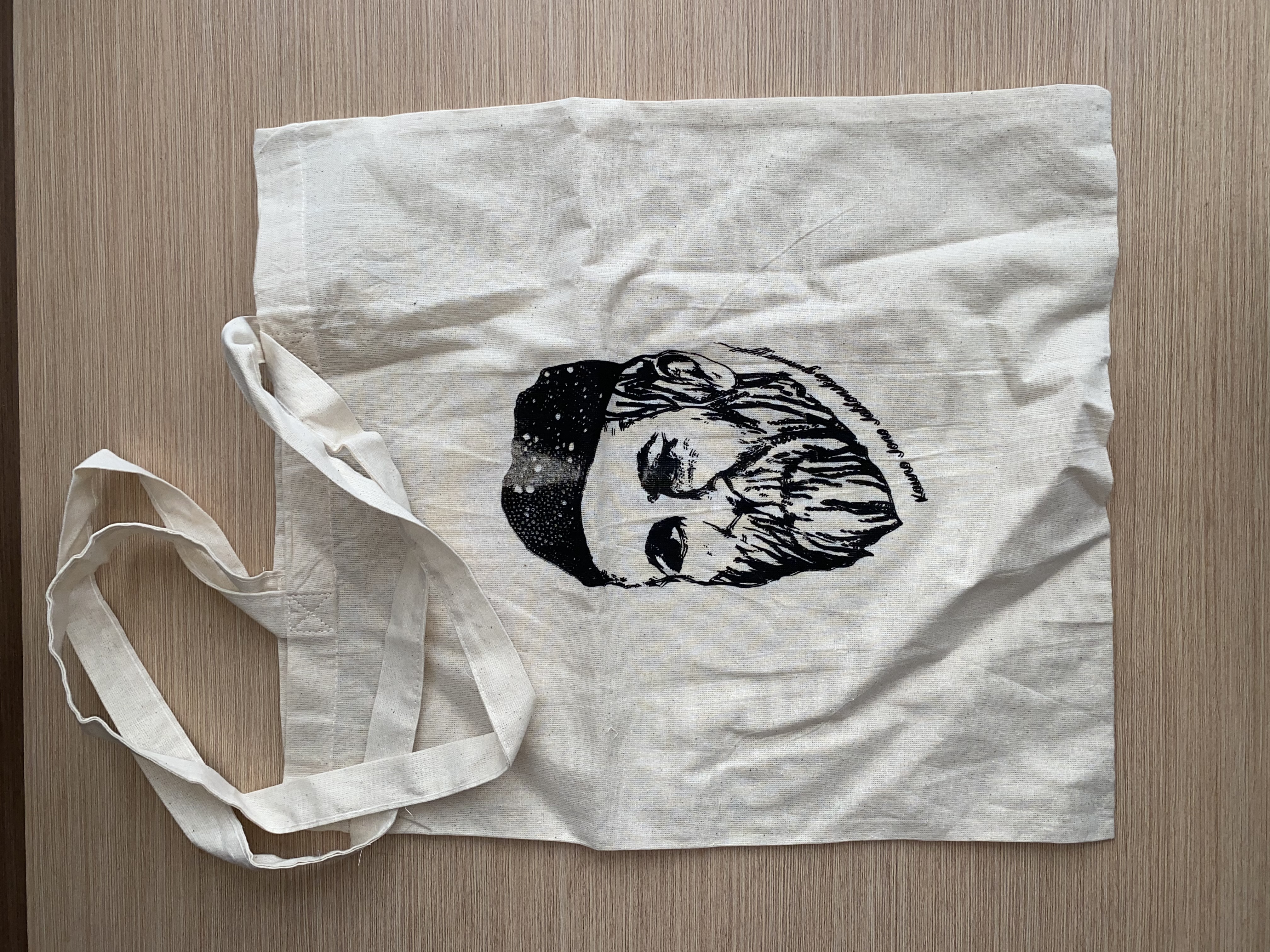 Cotton bag with long handles