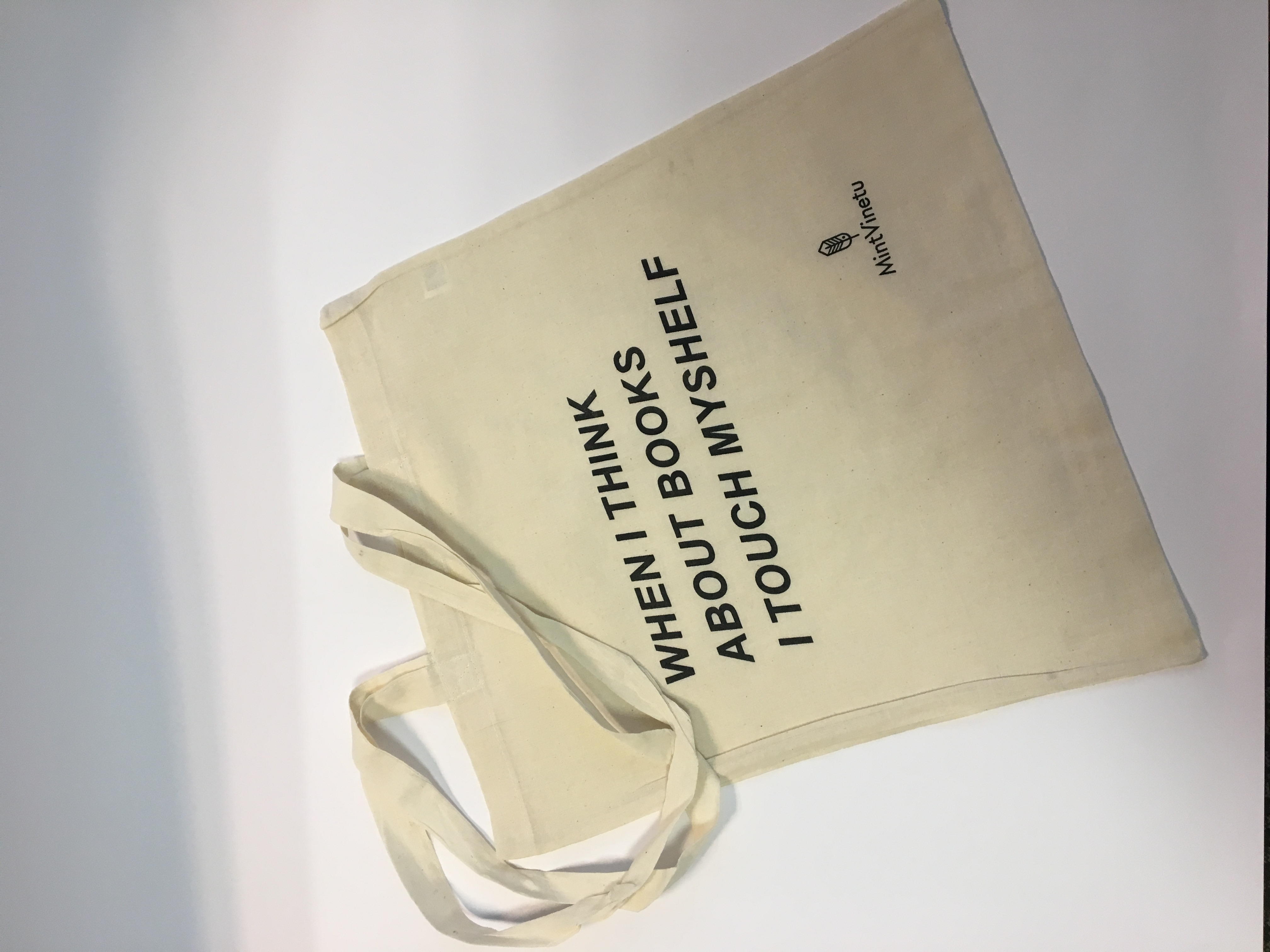 Cotton bag with long handles