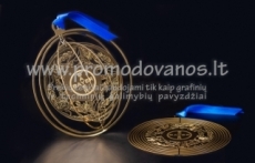 Kalėdiniai metaliniai 3D žaisliukai-burbulai