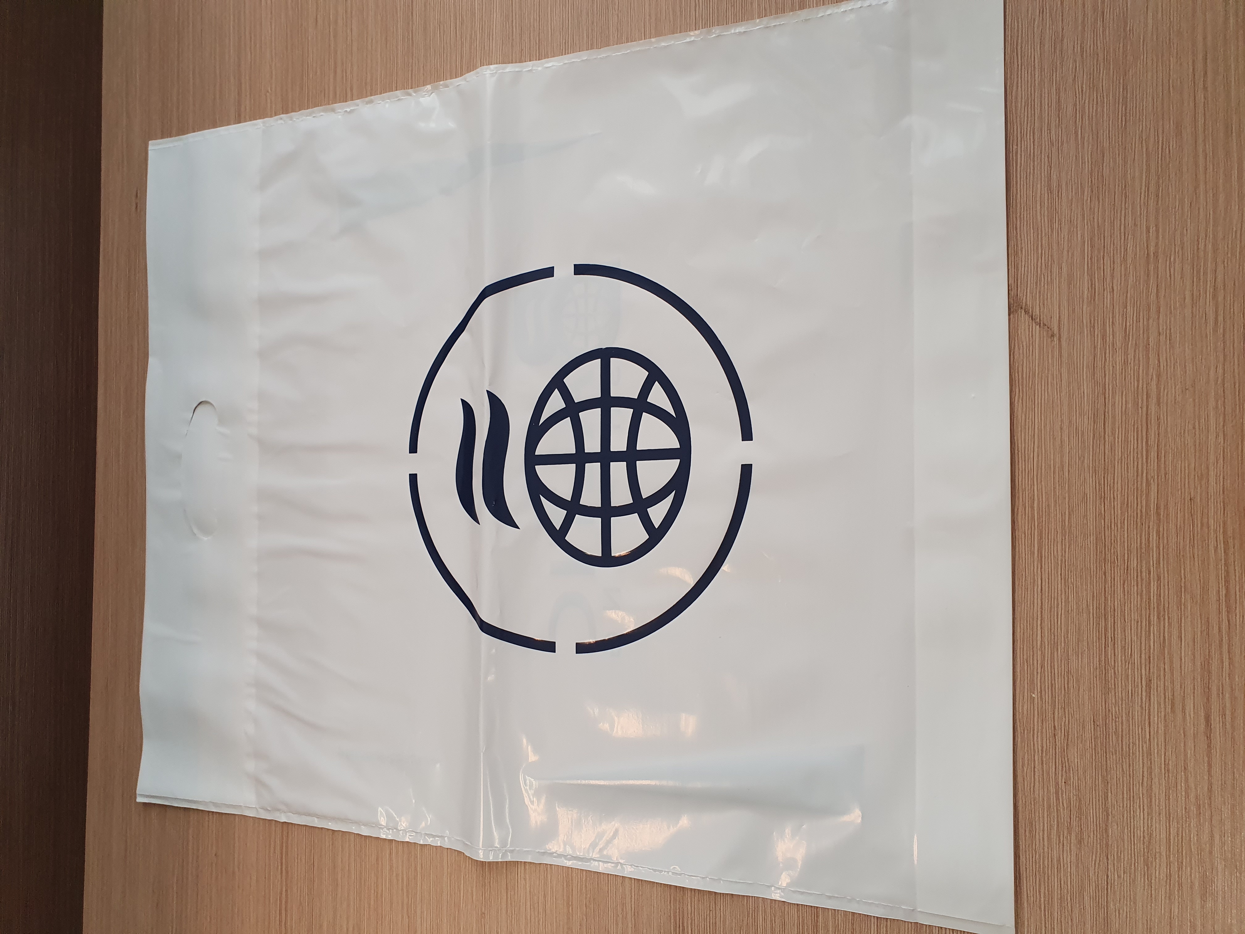 Plastic bag with logo