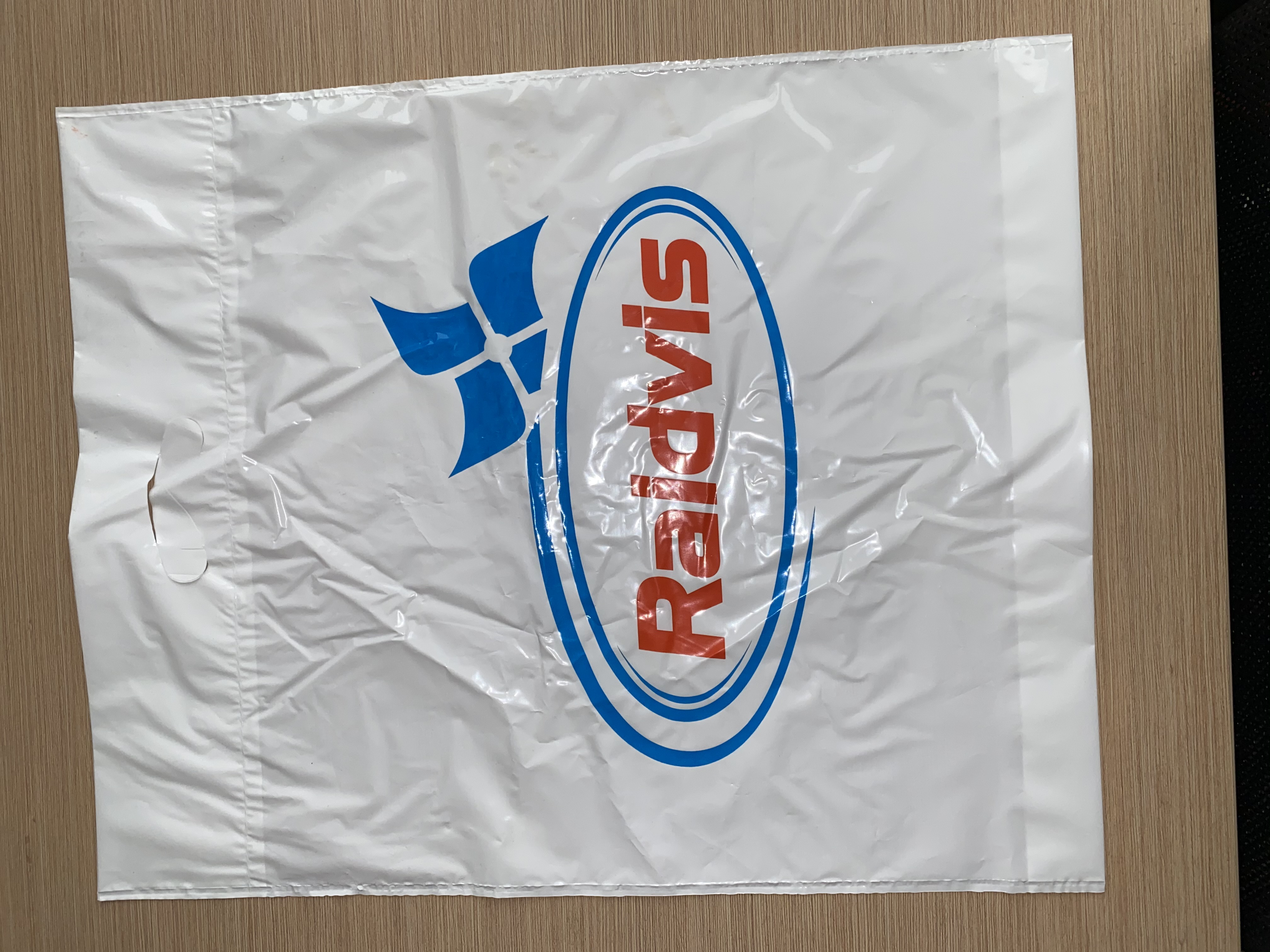 Plastic bag with logo