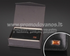 Leather articles with amber