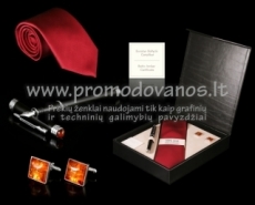 Gift set – fountain pen +  silk tie + silver cufflinks