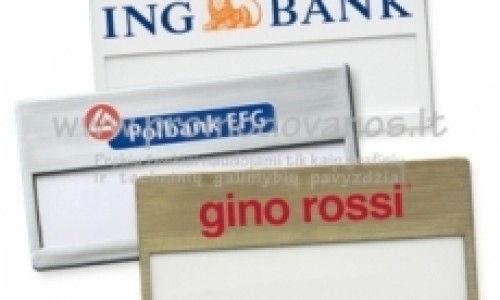 Identifikatoriai BADGE su langeliu