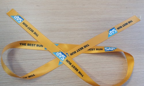 Decorating satin tape with print 10 mm