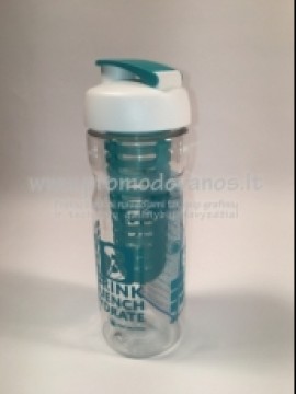 Plastikinė gertuvė 650 ml sport clear su intarpu