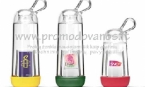 Plastikinės gertuvės su reklaminiu intarpu