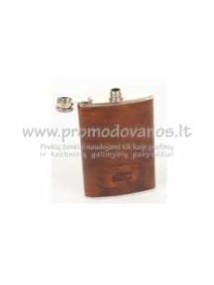 Hip flask with logo embossing