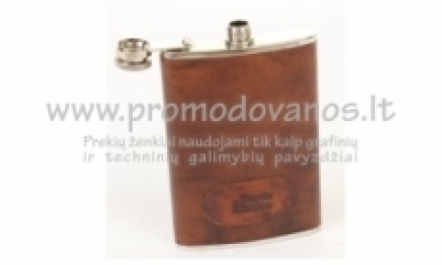 Hip flask with logo embossing