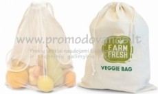 Medvilniniai maišeliai su tinkleliu