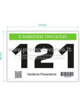 Bėgikų numeriai iš presuoto poliesterio pluošto-en