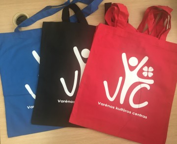 Medvilniniai maišeliai NEW YORK 38x42 cm ilgomis rankenomis