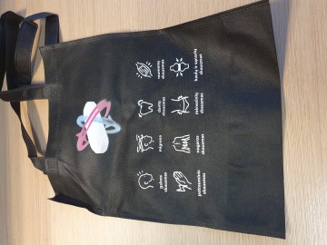 Medžiaginiai maišeliai 38x42 cm,  trumpos rankenos