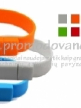 Silikoninės apyrankės su USB