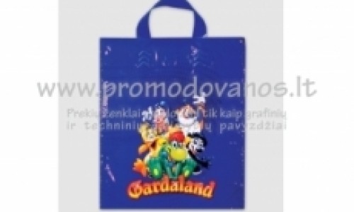 Plastic bag with flat handles