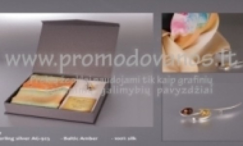 Moteriškas rinkinys: šilkinė skarelė ir sągė
