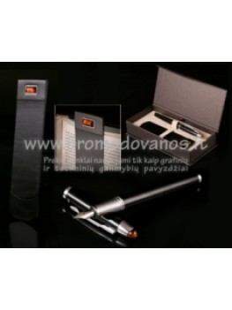 Gift set leather bookmark and fountain pen