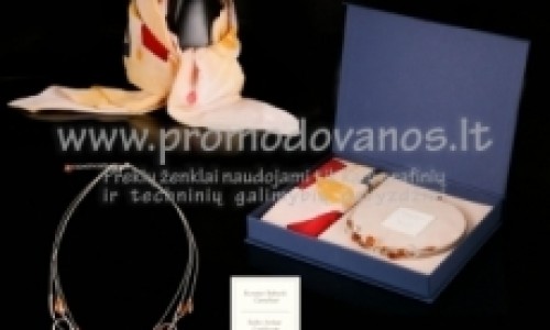 Lafies gift set - necklace and 100% silk scarf