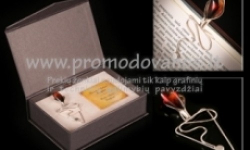 Silver bookmark with amber