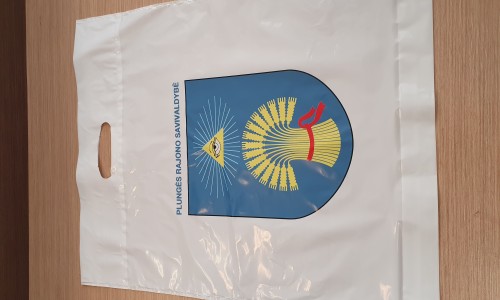 Plastic bag with logo